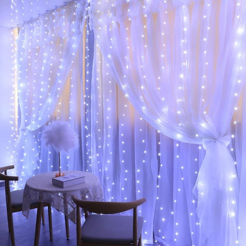 cortina de luzes de LED, cortina de luzes Natal, decoração cortina LED, decoração com cortina LED, decoração cortina com luzes, cortina de luzes Natalina, cortina LED para decoração